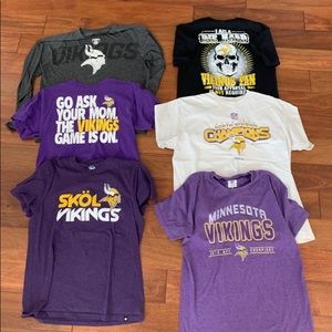 Men’s Vikings Shirts Lot
